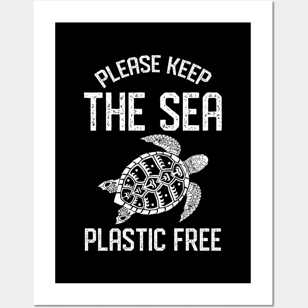 Save The Sea Turtles Keep The Sea Plastic Free Save The Ocean Wall Art by mrsmitful01